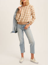 Load image into Gallery viewer, Houndstooth Knit Sweater Taupe