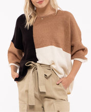 Load image into Gallery viewer, Caffeine Dreams Color Block Sweater