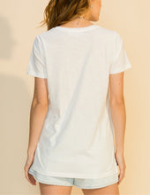 Load image into Gallery viewer, Dare to Dream V-Neck Tee White