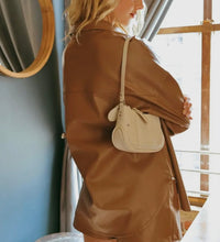Load image into Gallery viewer, Faux Leather Shacket Camel
