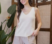 Load image into Gallery viewer, Warm Feelings Knit Tank Cream
