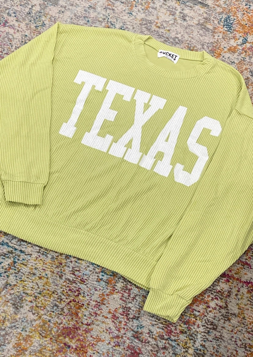 Texas Corded Pullover Lime