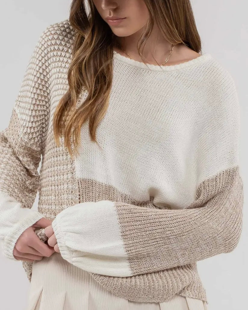 Crazy In Love Knit Sweater Taupe