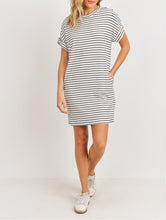 Load image into Gallery viewer, Effortlessly Chic T-Shirt Dress White
