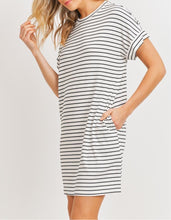 Load image into Gallery viewer, Effortlessly Chic T-Shirt Dress White
