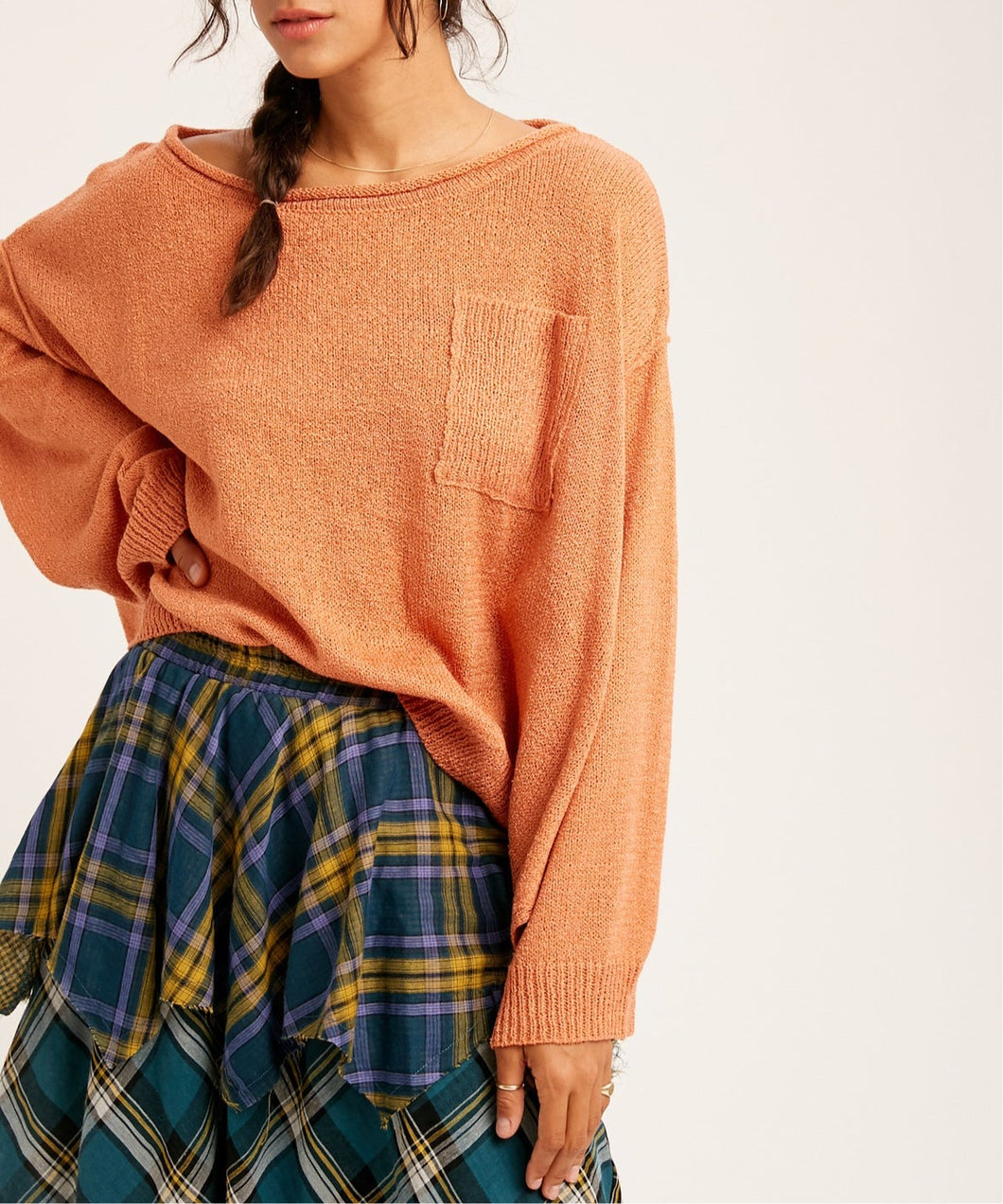 Dreamsicle Knit Sweater Orange