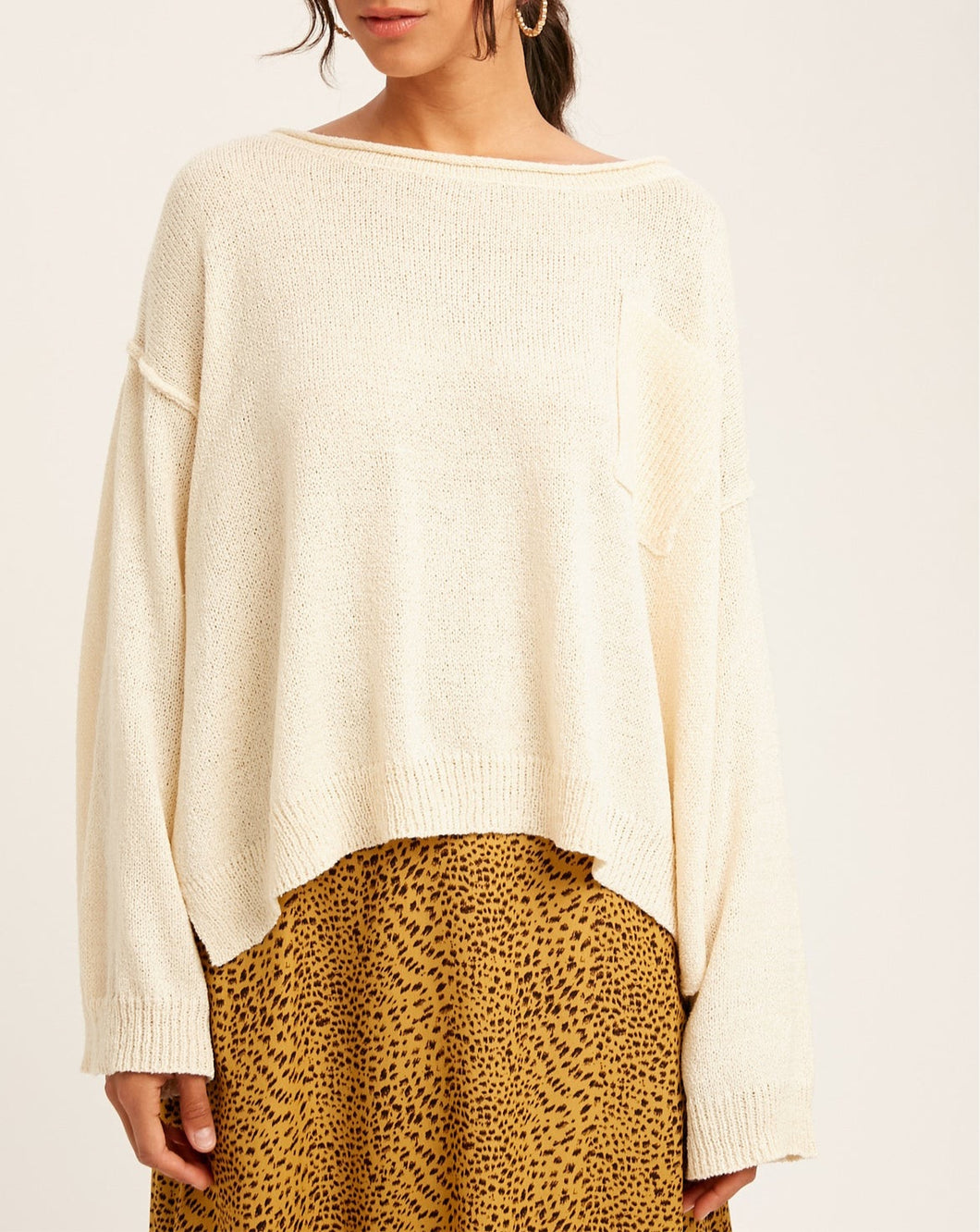 Dreamsicle Knit Sweater Cream