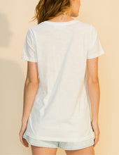 Load image into Gallery viewer, Dare to Dream V-Neck Tee White
