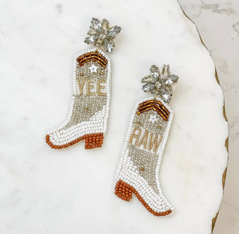 Let’s Go Girls Earrings White