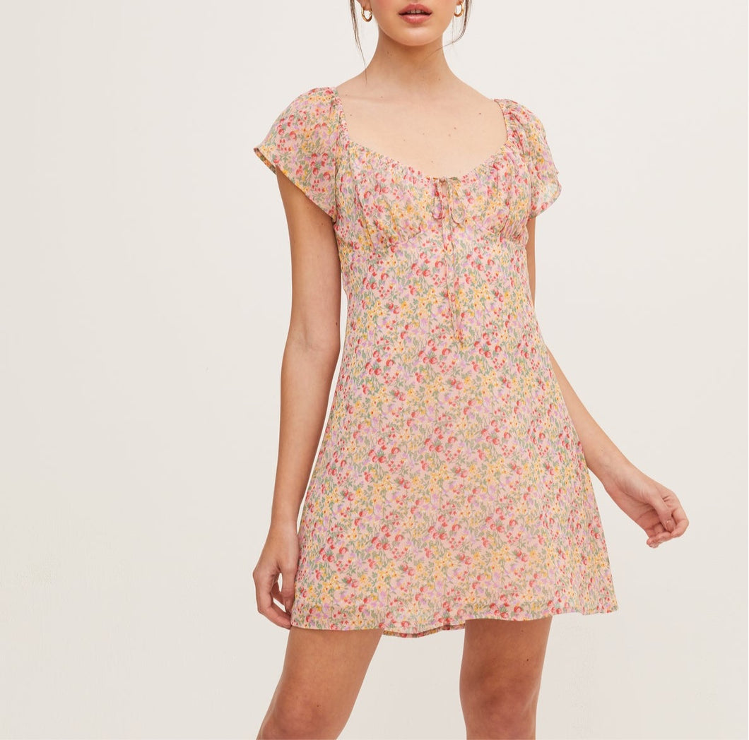 Blushing Beauty Floral Mini Dress