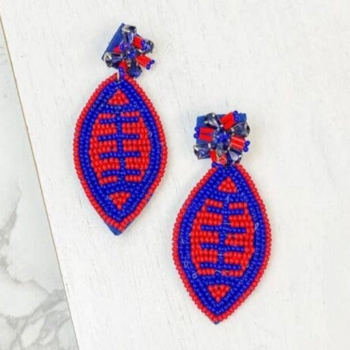 Gameday Ready Earrings Red & Blue